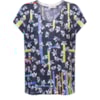 LUCIDEZ - BLUSA MALHA FLORAL RISCOS CAMERON - PRETO
