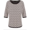 LUCIDEZ - BLUSA MALHA JAQUARD M 3/4 LUCIEN - P&B