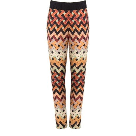 LUCIDEZ - CALÇA ESTEFÂNIA JOGGER ESTAMPA ZIG ZAG - TELHA