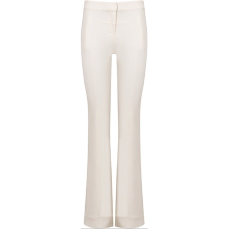 LUCIDEZ - CALÇA FLARE PIQUET ELASTANO - OFF WHITE LUCIDEZ - CALÇA FLARE PIQUET ELASTANO - OFF WHITE