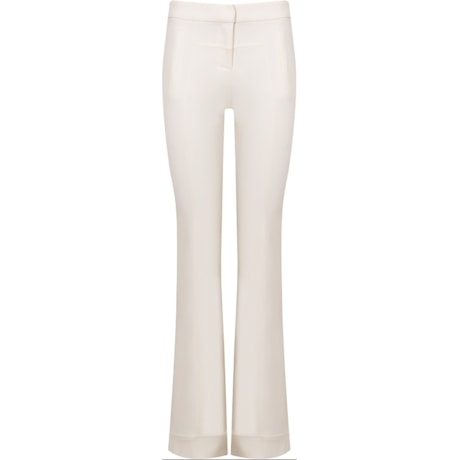 LUCIDEZ - CALÇA FLARE PIQUET ELASTANO - OFF WHITE