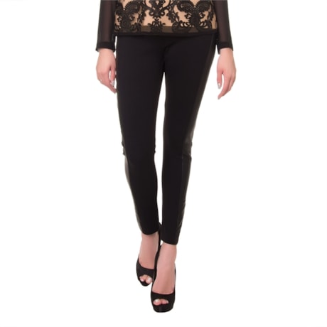 LUCIDEZ - CALÇA IZOLITA MONTARIA COURO LATERAL - PRETO