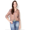 LUCIDEZ - CAMISA VISCOSE ESTAMP. COSMOS - LARANJA