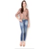 LUCIDEZ - CAMISA VISCOSE ESTAMP. COSMOS - LARANJA