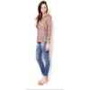 LUCIDEZ - CAMISA VISCOSE ESTAMP. COSMOS - LARANJA