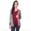 LUCIDEZ - CASACO DANIELA TRICOT ZIG ZAG GLITTER GOLA E PUNHO - UVA