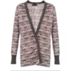 LUCIDEZ - CASACO DANIELA TRICOT ZIG ZAG GLITTER GOLA E PUNHO - UVA