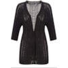 LUCIDEZ - CASACO LISSANDRA TRICOT TRABALHADO MANGA 3/4 - PRETO