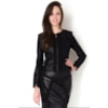 LUCIDEZ - JAQUETA RENDA COM COURO M/L - PRETO