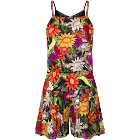 LUCIDEZ - MACAQUINHO VISCOSE FLORAL - PRETO LUCIDEZ - MACAQUINHO VISCOSE FLORAL - PRETO