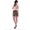 LUCIDEZ - SHORTS VISCOSE FLORAL CÓS LISO DARWIN - PRETO