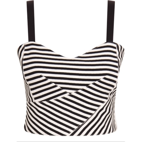 LUCIDEZ - TOP CROPPED LISTRADO BRUNA - P&B