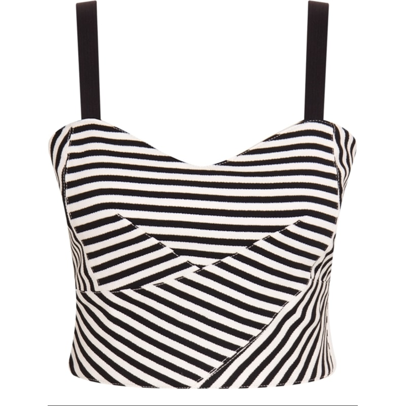 LUCIDEZ - TOP CROPPED LISTRADO BRUNA - P&B