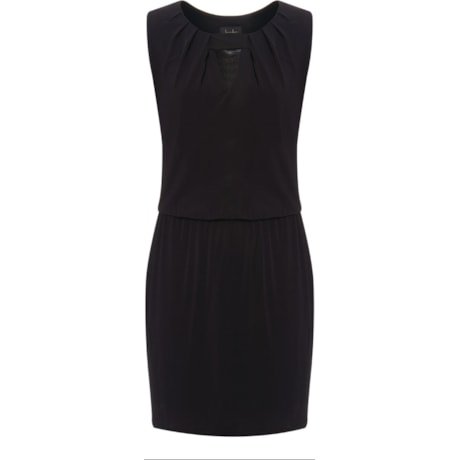 LUCIDEZ - VESTIDO BLUSADO AIDA DETALHE DECOTE - PRETO LUCIDEZ - VESTIDO BLUSADO AIDA DETALHE DECOTE - PRETO