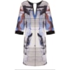 LUCIDEZ - VESTIDO GIULIA CREPE JACQUARD POP ART - OFF WHITE