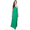 LUCIDEZ - VESTIDO LONGO CAVA AMERICANA COM CORRENTE - VERDE