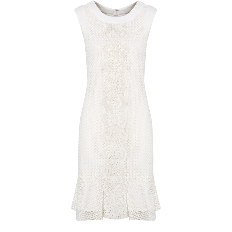 LUCIDEZ - VESTIDO RENDA GUIPURE ESPINHOS - OFF WHITE