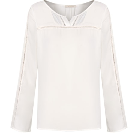 LZ KLUB - BLUSA CREPE DET. PONTO AJOUR - OFF WHITE LZ KLUB - BLUSA CREPE DET. PONTO AJOUR - OFF WHITE
