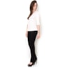 LZ KLUB - BLUSA MALHA JACQUARD DEC. V M3/4 - OFF WHITE