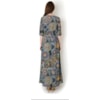 LZKLUB - VESTIDO LONGO EM CREPE ESTAMPADO - VERDE
