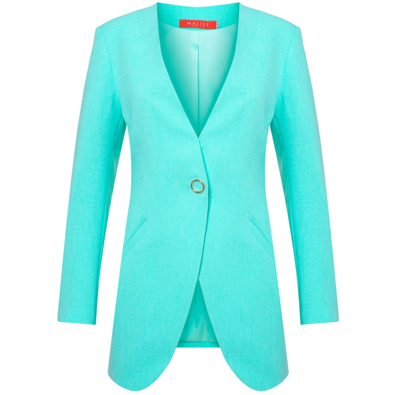 MALISE - BLAZER ALONGADO SEM GOLA MENTA