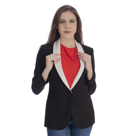 MALISE - BLAZER GOLA SMOKING BICOLOR MALISE - BLAZER GOLA SMOKING BICOLOR