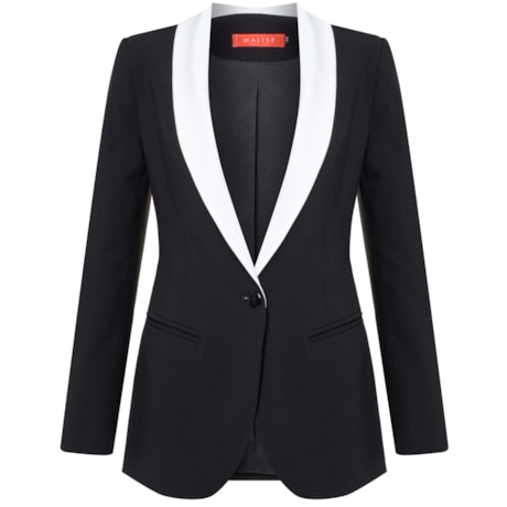 MALISE - BLAZER GOLA SMOKING BICOLOR MALISE - BLAZER GOLA SMOKING BICOLOR