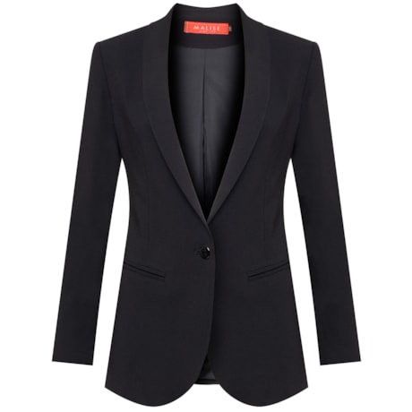 MALISE - BLAZER GOLA SMOKING BLACK