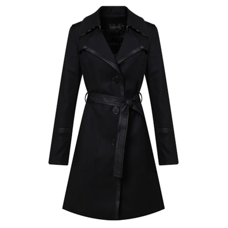 MALISE - CAPA COMPACT COTTON COM COURO PRETO MALISE - CAPA COMPACT COTTON COM COURO PRETO