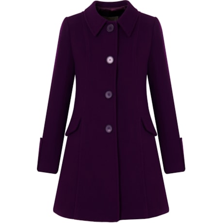 MALISE - CASACO 7/8 CASH. EVASÊ 4/BOTÕES LAPELA BOLSO - ROXO MALISE - CASACO 7/8 CASH. EVASÊ 4/BOTÕES LAPELA BOLSO - ROXO