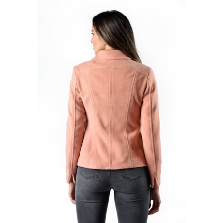 MALISE - CASACO DE LÃ CURTO COM BOLSOS GOIABA MALISE - CASACO DE LÃ CURTO COM BOLSOS GOIABA