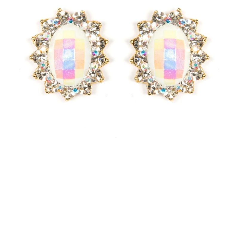 MARCIELLI RODRIGUES - BRINCO CRISTAL MICRO STRASS - OFF WHITE