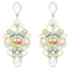 MARCIELLI RODRIGUES - BRINCO DOURADO STRASS E PEDRARIAS - VERDE ÁGUA