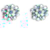 MARCIELLI RODRIGUES - BRINCO FLOR STRASS COLOR - TURQUESA