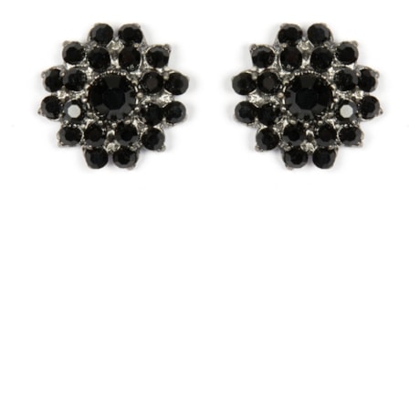 MARCIELLI RODRIGUES - BRINCO FLOR STRASS - PRETO