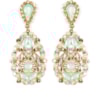 MARCIELLI RODRIGUES - BRINCO GOTA CRISTAIS STRASS - VERDE ÁGUA