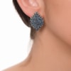 MARCIELLI RODRIGUES - BRINCO IRREGULAR MINI STRASS - MARINHO