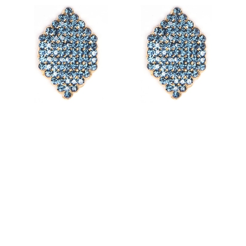 MARCIELLI RODRIGUES - BRINCO IRREGULAR MINI STRASS - MARINHO