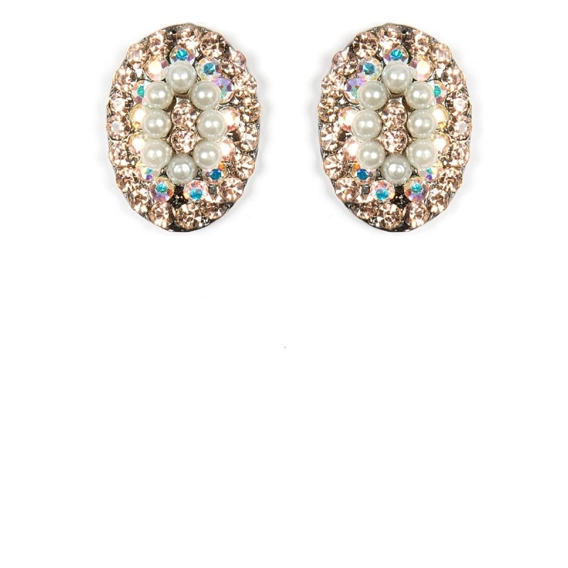 MARCIELLI RODRIGUES - BRINCO MICRO PÉROLAS STRASS - OFF WHITE
