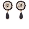 MARCIELLI RODRIGUES - BRINCO REDONDO COM STRASS - PRETO