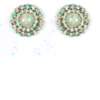 MARCIELLI RODRIGUES - BRINCO REDONDO PEDRA MICRO STRASS - TURQUESA