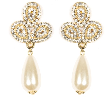 MARCIELLI RODRIGUES - BRINCO STRASS GOTA - DOURADO