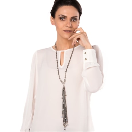 MARCIELLI RODRIGUES - COLAR LONGO CASCATA CORRENTES - PRATA