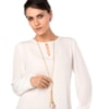 MARCIELLI RODRIGUES - COLAR LONGO PEDRA COM PINGENTES - DOURADO