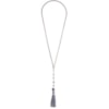 MARCIELLI RODRIGUES - COLAR LONGO PINGENTE TASSEL - CINZA