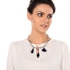MARCIELLI RODRIGUES - COLAR PEDRARIAS PINGENTE TASSEL - AZUL