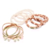MARCIELLI RODRIGUES - PULSEIRA MIX COM 12 FILEIRAS PEROLASE COURO FAKE - DOURADO