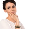 MARCIELLI RODRIGUES - PULSEIRA MIX CORRENTES TRÊS CORES - DOURADO