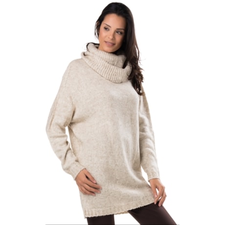 MAXI BLUSA AMBICIONE GOLA AVULSA - BEGE
