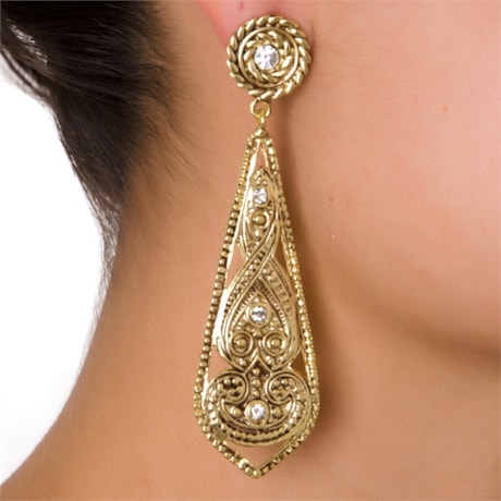 MAXI BRINCO BASE GOTA GRANDE VAZADA - DOURADO
